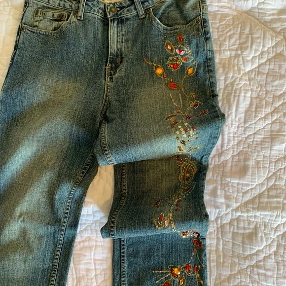 Embellished Bootcut Jeans - Picture 2 of 9